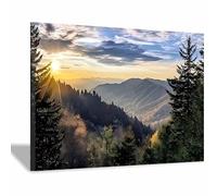 QUSAAOU Canvas Home Decor Wall art Purple Flowers Prints Plant Decor Living Room Bedroom Poster Pictures for kitchen Walls Home Decor Accessories,(Beige)-20x30cm Unframed