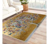 QUSAAOU Rug for Living Room insect Tree Art Tree of Life Norse Decor Area Rugs, Symbol Norse Culture Rug Non-Slip Floor Mat, Indoor Outdoor Carpet Home Decor(Multi 73)-180x270cm
