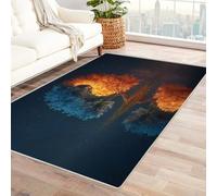 QUSAAOU Tree of Life Rug Yin Yang Tree Soft, Non-Slip & Custom Area Rug for Living Room, Bedroom & Meditation Space Tree of Life Rug(Multi 345)-60x90cm