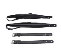 Qusedwey 1 Set Leather Accordion Strap 16-120 Accordion Universal Shoulder Strap Waterproof Adjustable (Black)