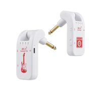 Qusedwey 2.4G Wireless Guitar System Rechargeable Guitar Transmitter Receiver 48K/16bit Real-Time Transmission Rotatable Plug,A