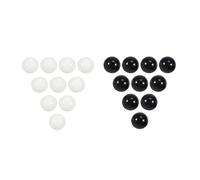 Qusedwey 20 Pcs Marbles 16mm Glass Marbles Knicker Glass Balls Decoration Color Nuggets Toy Black and White