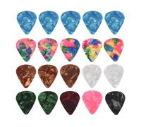 Qusedwey 20pcs Colorful Celluloid Thin Guitar Picks 0.46mm / 0.71mm Color Random