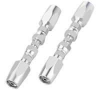 Qusedwey 2pcs Hydraulic Hose Repair Kit, Reusable, 2-Wire Reusable Hydraulic Repair Fitting 1/4Inch