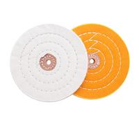 Qusedwey 2Pcs Polishing Discs Polishing Wheel Kit 150mm Polishing Wheel Set for Table Buffer Polisher with 12.7mm Mandrel Hole
