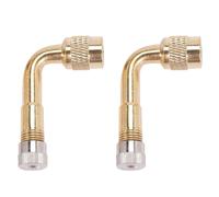 Qusedwey 2pcs Valve Extension Valve Extension Adapter Tire 90 Degree Bent Metal Angle for Bicycle Motorcycle Scooter