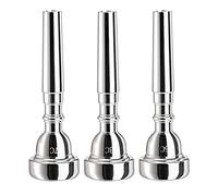 Qusedwey 3 Pack Trumpet Mouthpiece, 7C 5C 3C Silver Plated Mouthpiece for Beginners, Professional Players