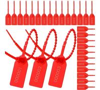 Qusedwey 300 Pcs Plastic Tamper Seals, Numbered Zip Ties Security Tags Safety Seals Disposable Self Locking Signage 250mm