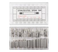 Qusedwey 360pcs Stainless Steel Watch Band Spring Bars Strap Link Pins 6-25mm Repair Kit