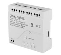 Qusedwey 4 Channels Tuya ZigBee Smart Switch Module Wireless Relay Voice Control White 1 PCS