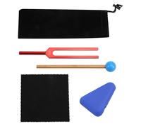 Qusedwey 432Hz Tuning Fork for Healing Mental Relaxing Chakra Strengthen Stress Relieve,Aluminum Alloy Tuning Fork Red