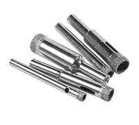 Qusedwey 5Pcs Diamond Coated Core Hole Saw Bit Set Tool for Tile Marble Glass Ceramic 5/6/8/10/12mm