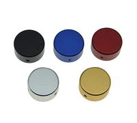 Qusedwey 5Piece Footswitch Toppers Effect Foot Nail Cap Aluminium Pedal Protection Cap with Random Color