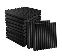 Qusedwey Acoustic Foam Panels Wedges 24 Pack Acoustic Panels 1 x 12 x 12inch Studio Sound Absorbing Tiles Recording Ceiling