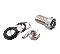 Qusedwey Beer Tap Faucet Shank with 8mm Barber Elbow, Chrome Plate Brass Shank G5/8 for Adjustable Tap Draft Beer Dispenser Home Brewing