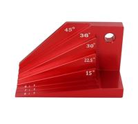 Qusedwey Bevel Block Gauge, Aluminum Alloy Angle Finder Universal Bevel Protractor, Miter Angles of 15°, 22-1/2°, 30°, 36°and 45° Easy Install Easy to Use