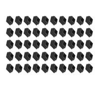 Qusedwey Chair Leg Plastic Blanking End Cap Square Tube Insert Black 20mmx20mm 50pcs