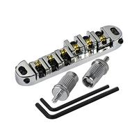 Qusedwey Chrome Metal Plated Roller Saddle Tune-O- Bridge for Style Electric Guitar Replacement