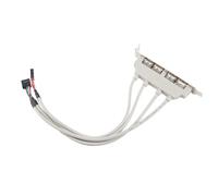 Qusedwey Dual Motherboard 9Pin Header to 4Port USB 2.0 Female Cable PCI Bracket