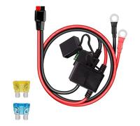 Qusedwey Dual Positive Negative ATC Style Fuse Holder 10AWG Wire With Ring Terminals and 45A Connectors for Automotive