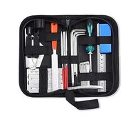 Qusedwey Guitar Repair Tool Kit, String Changing Tool, Wrench, Grinding File, Measuring Ruler, Stringer, Leveling Ruler, 25 In 1 Easy Install