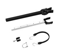 Qusedwey Rubber Boat Motor Bracket Fixing Seat Adjustable Absorber Ship Outboard Engine Fixing Bracket Hull Beam Protector Black