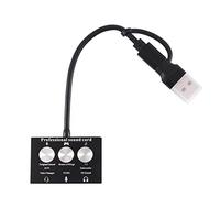 Qusedwey Type-C USB External Sound Card Live Game K Song USB to Audio 3.5mm Microphone Accessory Parts Component Audio Adapter Soundcard