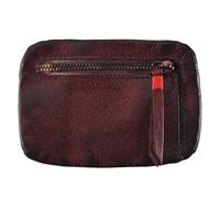 Qusedwey Vintage Men's Genuine Leather Mini Coin Purse Card Case Holder Wallet Clutch Male Short Zipper Small Change Bag