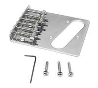 Qusedwey Vintage Style 6 Strings Saddle Bridge for Tele Style Electric Guitar Parts Replacement