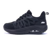 Quseek Orthopaedic Shoes Women's Walking Shoes Arch Support Comfortable Sports Shoes Lightweight Breathable Shoes Running Shoes for Plantar Fasciitis Flat Feet EU 35.5-42.5, black, 8 UK