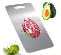 QuShen New 100% Titanium Cutting Board, Food-Grade Titanium Cutting Board for Kitchen Dishwasher Safe, Double-Sided Chopping Board for Fruit, Meat & Vegetable (12"L x 9"W)