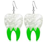 QUSIJIA Cute Funny Acrylic Tooth Dangle Earrings Creative Alternative Style Drop Earrings For Woman, Acrylic