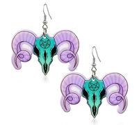 QUSIJIA Gothic Halloween Skeleton Dangle Earrings Horror Animal Bones Drop Earrings For Women, Acrylic