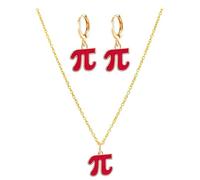 QUSIJIA Mathematical Pi Earrings for Women Gift Charm Pi Math Geek 3.14 Novelty Dangling Drop Earrings Personalized Symbol Set, trumpet, Metal, No Gemstone