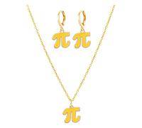 QUSIJIA Mathematical Pi Earrings for Women Gift Charm Pi Math Geek 3.14 Novelty Dangling Drop Earrings Personalized Symbol Set, trumpet, Metal, No Gemstone