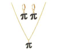QUSIJIA Mathematical Pi Earrings for Women Gift Charm Pi Math Geek 3.14 Novelty Dangling Drop Earrings Personalized Symbol Set, trumpet, Metal, No Gemstone