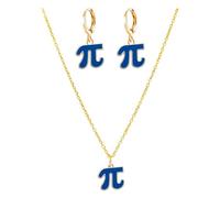 QUSIJIA Mathematical Pi Earrings for Women Gift Charm Pi Math Geek 3.14 Novelty Dangling Drop Earrings Personalized Symbol Set, trumpet, Metal, No Gemstone