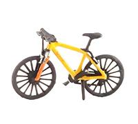 Qusinfc 1: 64 Resin Bike Sculpture Hand Painted for Work Area, Yellow
