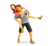 Qusinfc 1/64 Scale Resin Miniature Couple Figure for Realistic Model Train Architectural Scene Decors and Collectible Display Miniature Landscape Display Decors