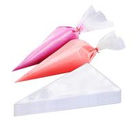 Qusinfc 100 Pieces Pastry Piping Bags Strong Sturdy Anti-Slip Texture Disposable Cake Decorating Bag Pastry