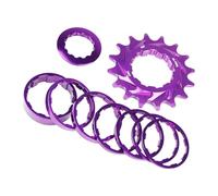Qusinfc 16T Aluminum Sprocket for Cycle and Mountain Bikes Designed for Fast Setup and Durability Trail Riding Single Speed Gear