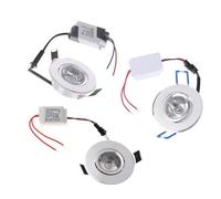 Qusinfc 1W Dimmable LED Downlight with Adjustable Angles, Warm White