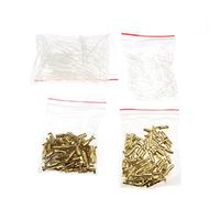 Qusinfc 200Pcs 4mm Brass Male And Female Terminals Wire Connector Block With Insulating Sleeves For Car Truck Motorcycle Heat Shrink Spade Connectors Kit