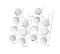 Qusinfc 2Pcs Clear Golf Balls Organizers Case, 8 Capacity Thick Acrylic Shelf with Secure Cabinet Display Golf Holder Showcase Display Cabinet