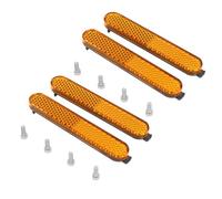 Qusinfc 2Set Rear Side Reflective Strap Replacement Electric Scooter Wheel Covers Protect Shell Scooter Reflective Strips Rear Wheel Protective Decorative Shell