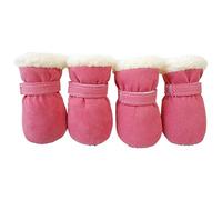 Qusinfc 4 Pc/set Winter Pet Dog Shoes For Small Dogs Cats Super Warm Thicken Snow Booties Lightweight Cats Pets For Windproof For Weathers For Keep From