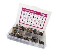 Qusinfc 40pcs Electric Motor Brushes 10 Different Brush Sizes Copper Alloyed Blend For Power Tool Repair Maintenance Repair Carbon Brushes