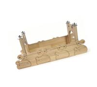 Qusinfc 42x16x17cm Wooden Small Pet Play Structure with Pathway for Birds and Rodents Interactive Climbing Toy Even Pet Climbing Frame