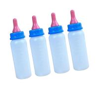 Qusinfc 4PCS Anti Leak Animal Nursing Bottle for Piglets and Lambs, Soft Nipples Easy for Farm Use Poultry Feeding Bottle