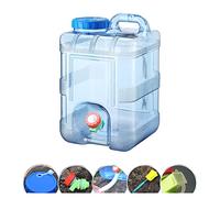 Qusinfc 5/8/10/12/15L Clear Water Container Tanks With Tap Outdoor Bucket Camping Carrier Portable Outdoor Water With Lid Tap
